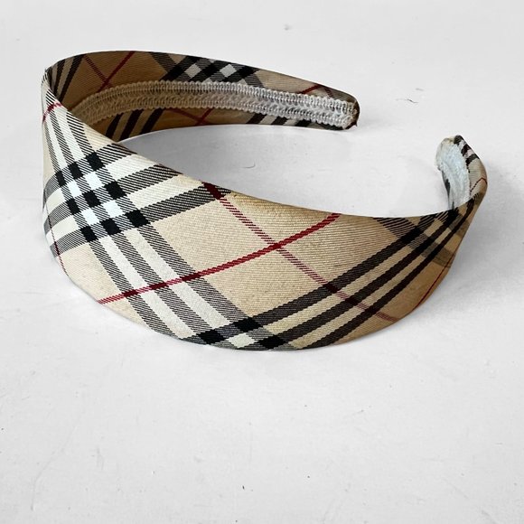 Classic Plaid Tartan Headband in Beige, Black & Red - Picture 4 of 8